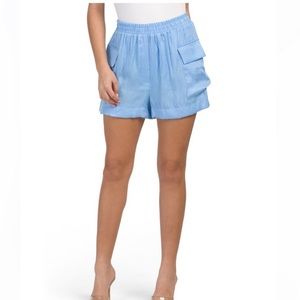 NWT Blue XS Zara Ribbed shorts with pockets